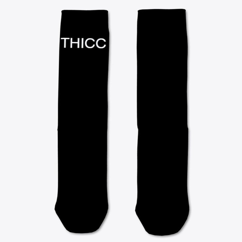 Unisex THICC Crew Socks Funny Joke Socks (Custom)